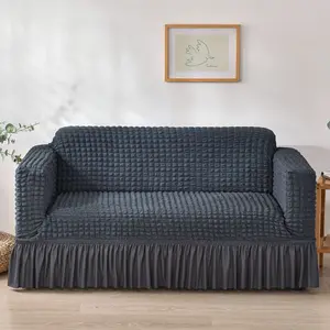 Elastic Bubble Mesh Sofa Cover, All-Inclusive Skirt Design, Dust-Proof Couch Protector for Living Room & Outdoor Use, Elastic Sofa Slipcover, Stretch Sofa Cover