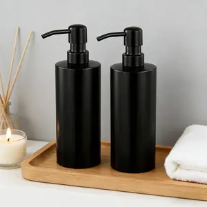 2 PCS 304 Stainless Steel Shampoo Dispenser Bottles; Light Luxury, Reusable for Home Bathroom Toiletries Storage; Vacuum Anti-backflow, Large Capacity & Drop-resistant, Ideal for Hotel & Homestay Toiletries Dispensing