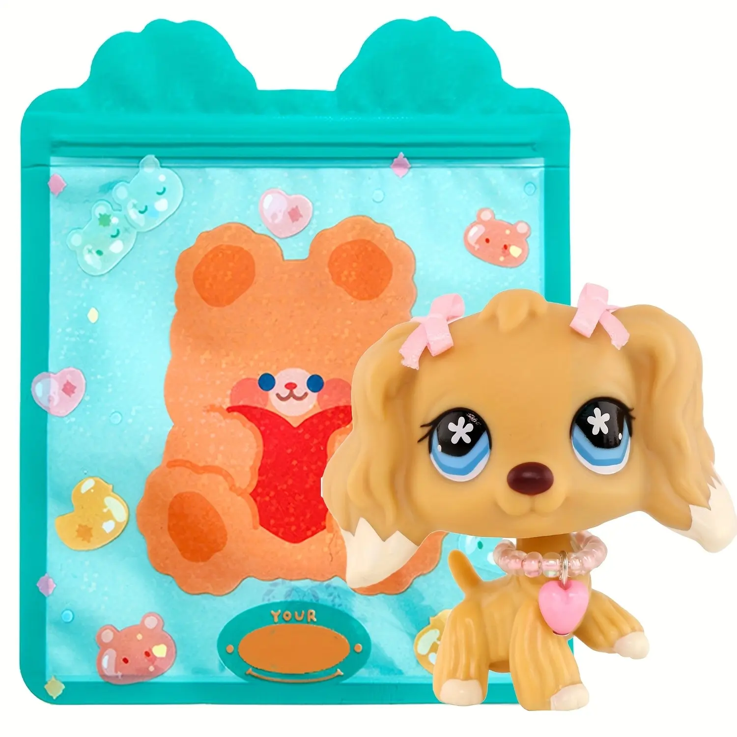 Mini Pet Shop Cocker Spaniel Collectible Dolls, Cute Accessories, Birthday Christmas Halloween Gift, Lps Cocker Spaniel Imaginative Playset