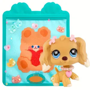 Mini Pet Shop Cocker Spaniel Collectible Dolls, Cute Accessories, Birthday Christmas Halloween Gift, Lps Cocker Spaniel Imaginative Playset