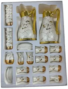 Elegant Gold-Marble Coffee & Tea Serving Set