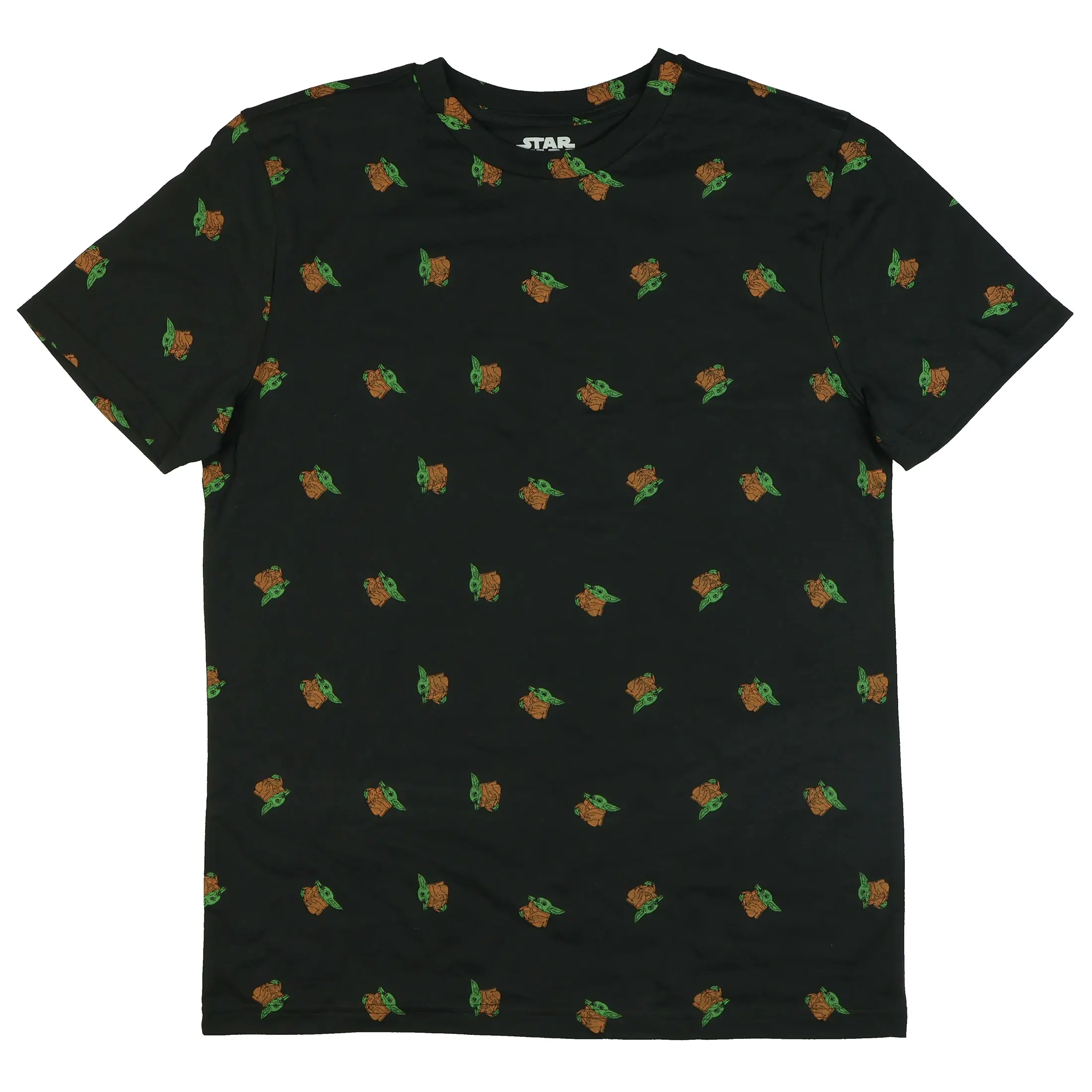Disney Star Wars The Mandalorian Shirt Men's Grogu AOP Short Sleeve Tee