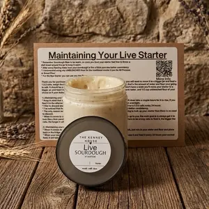 Live Sourdough Starter Natural Yeast Organic Ingredients for Baking Sourdough Pancakes Endless Recipes Well Established Nata - Flour Bake