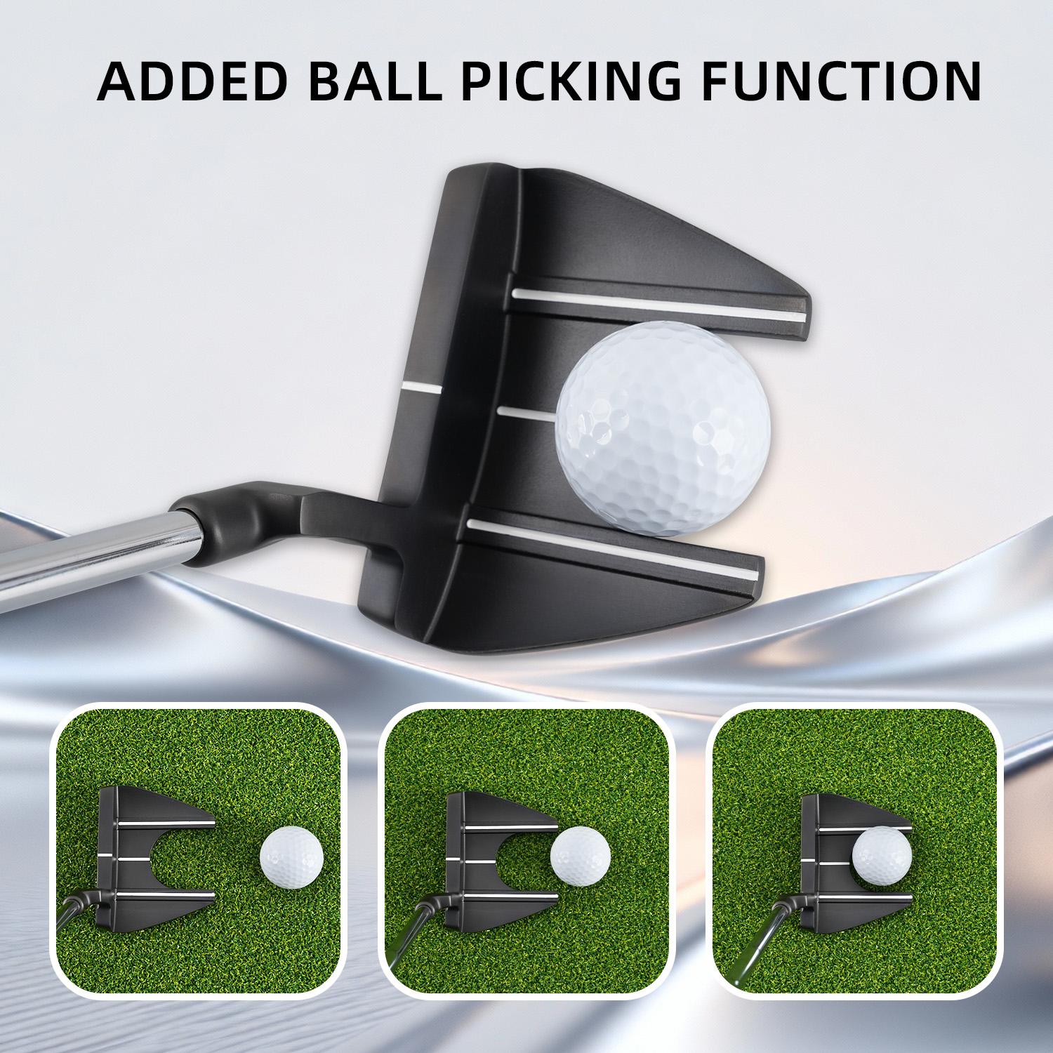 WUDAY Right-Handed Golf Putter – Super Wear-Resistant Coating (No Fading After Repeated Hitting), Premium Grip, Enhanced Aim Line for Precise Alignment – Optimized Value Putter Auto-Aligning Stability Golf Putter mallet putter