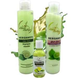 Set Viral Shampoo & Acondicionador Artesanal - Bergamota Shampoo (16.23 fl. oz) + Conditioner (16.23) + Beauty oil (4 fl. oz) ALMA BELLEZA's Bergamota hair care set
