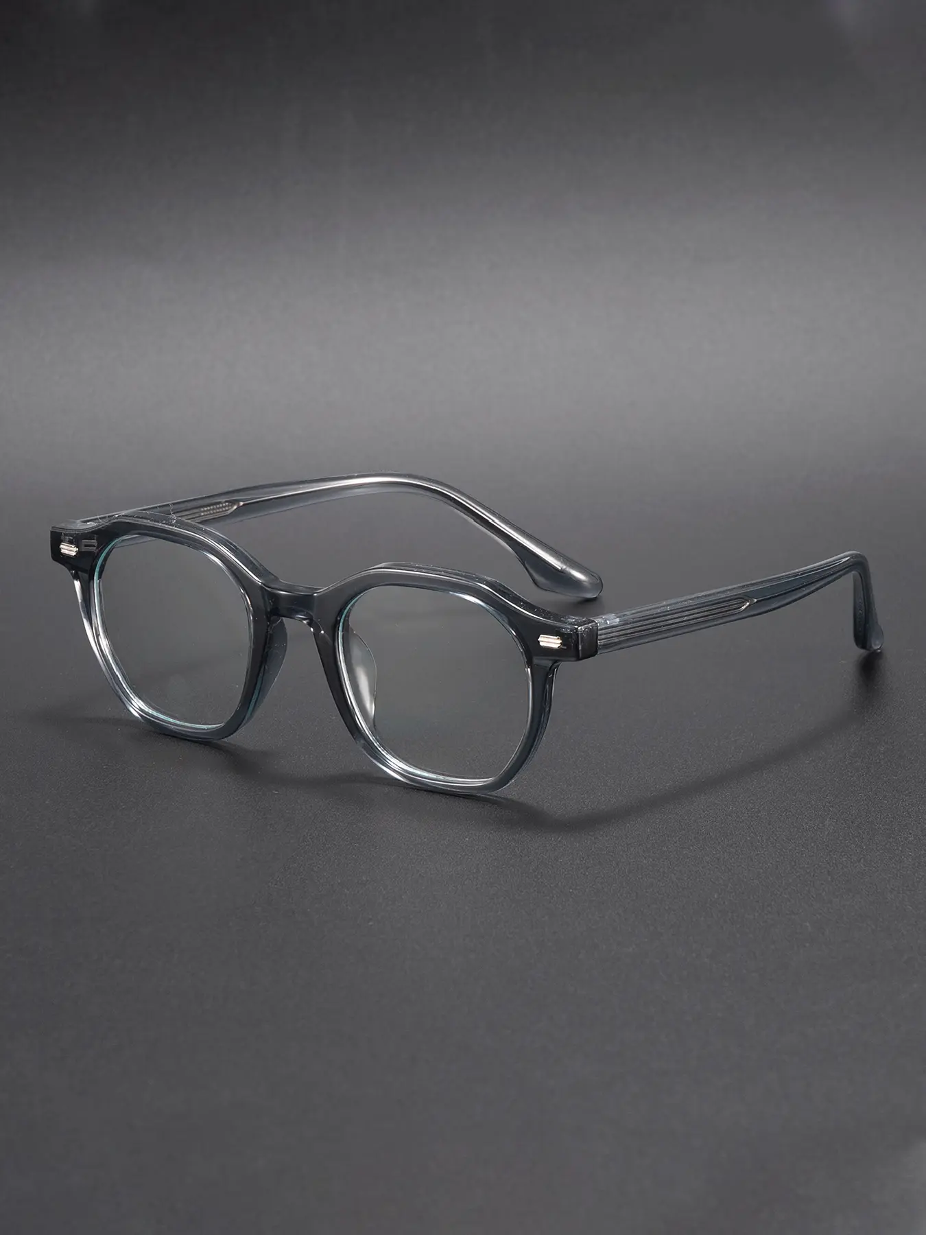 Vintage Style Small Polygonal Glasses Frame, Tr90 Material, Anti-Blue Light, Unisex Design, Perfect for Beach Weddings, Street Photography
