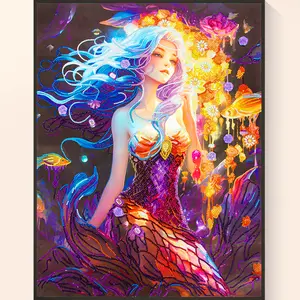 Agical Mermaid Diamond Painting, Enchanting Underwater Art, DIY Sparkling Wall Decor, Creative Home Accent, Unique Gift for Fantasy & Ocean Lovers, Dreamy Design, Diamond Art Kit for Relaxation, Whimsical Home Decoration diy christmas diamond painting kit