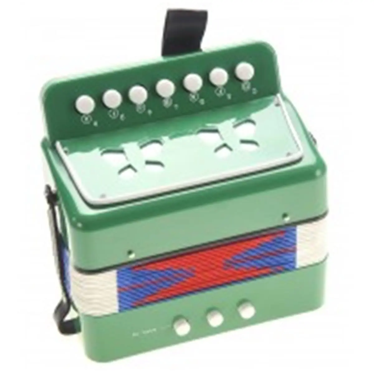 212 MAIN Kids' Sturdy Accordion Toy - Small Hands-Friendly Green Portable Musical Instrument with Sturdy Material, Authentic Sound, Instruction Book, Tune Capability & Learning Materials for Learning