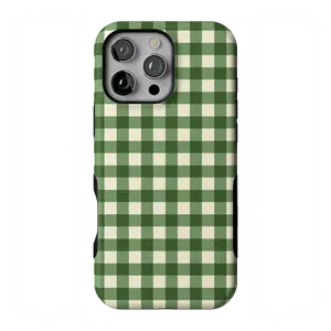 Casely iPhone 16 Pro Max Case | Checked Twice | Green Plaid | Bold Protective Design | Compatible with MagSafe