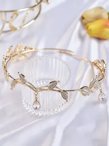 Boho Style Natural Water Drop Rhinestone Party Accessory, Versatile Atmosphere Headband, Perfect for Dance Parties