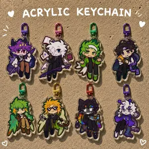 Unstable Universe Quartet Acrylic Keychain – ParrotX2, FlameFrags, SpokeIsHere, ClownPierce, Wemmbu, Lomedy & Spepticle SMP Gamer Gift