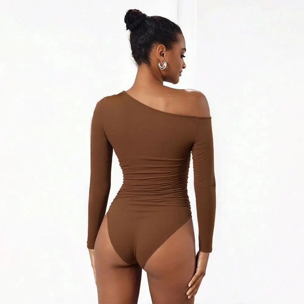 Y2K Off-Shoulder Long-Sleeve Bodysuit