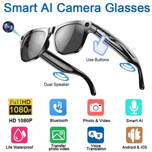 4K HD AI Smart Glasses Chat GPT 100MP Camera Bluetooth Call 260Mah Battery Voice Assistant Control Smart Glasses 2025 MIJIA