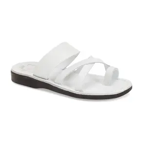 The Good Shepherd - Leather Toe Loop Sandal | White