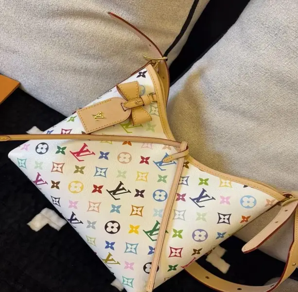 ‮ VL  ‬Carryall Bag, Multicolor Monogram Canvas Casual Tote Handbag For Women