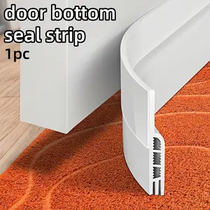 1Meters Door Bottom Seal Strip, Indoor Outdoor Noise Reduction Windproof Weatherstrip, Weather Stripping Door Seal for Cold Insulation, Under Door Sweep for Exterior & Interior Doors, Noise Blocker