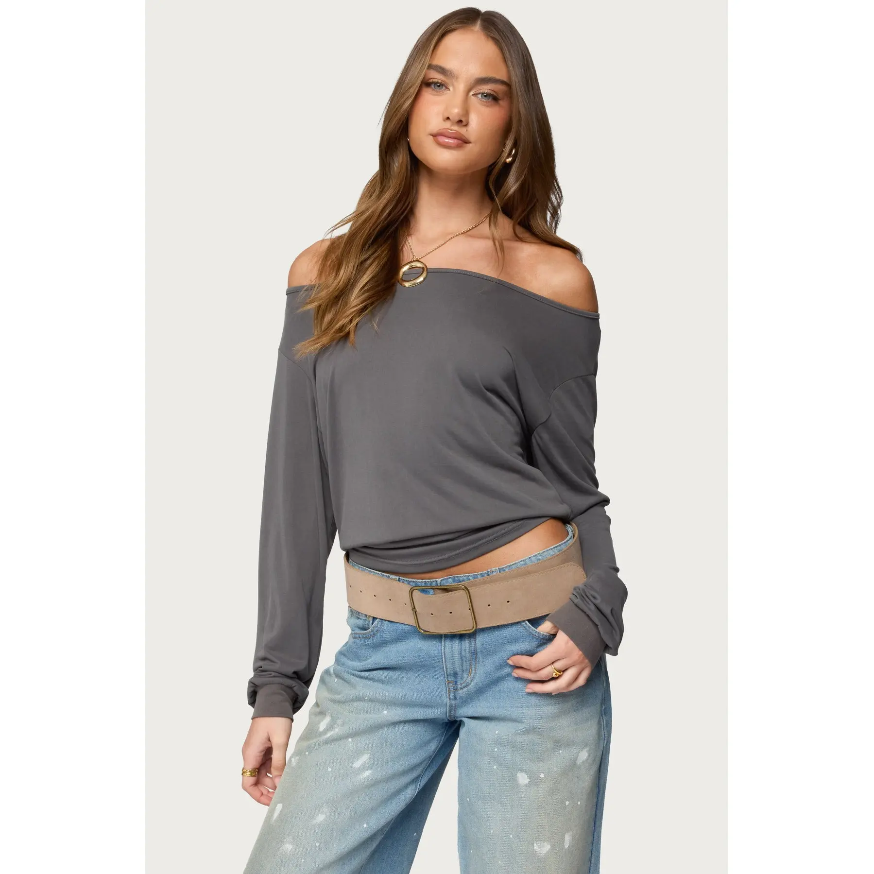 Nannie Off Shoulder Oversized Top Nannie Off Shoulder Oversized Top