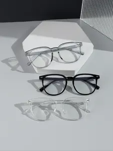 Unisex Anti-Blue Light Square Frames Glasses, Casual Style PC Frame, Lightweight High-Quality Eyewear for All Seasons, Fashionable Daily Wear, High Quality Eyeglasses