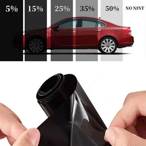 Car Window Tint Film, UV Protection 5-50%, Easy Installation, Durable, Size 50x300 Cm, Home & Car Use, High-Quality Material, Sun Shade Film