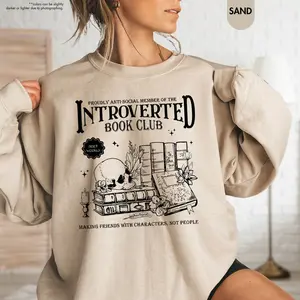Introverted Book Club Sweatshirt, Anti Social Book Club Shirt, Book Lover Gift, Bookworm Shirt, Bookish Shirt, Romance Reader Gift, Book Reader
