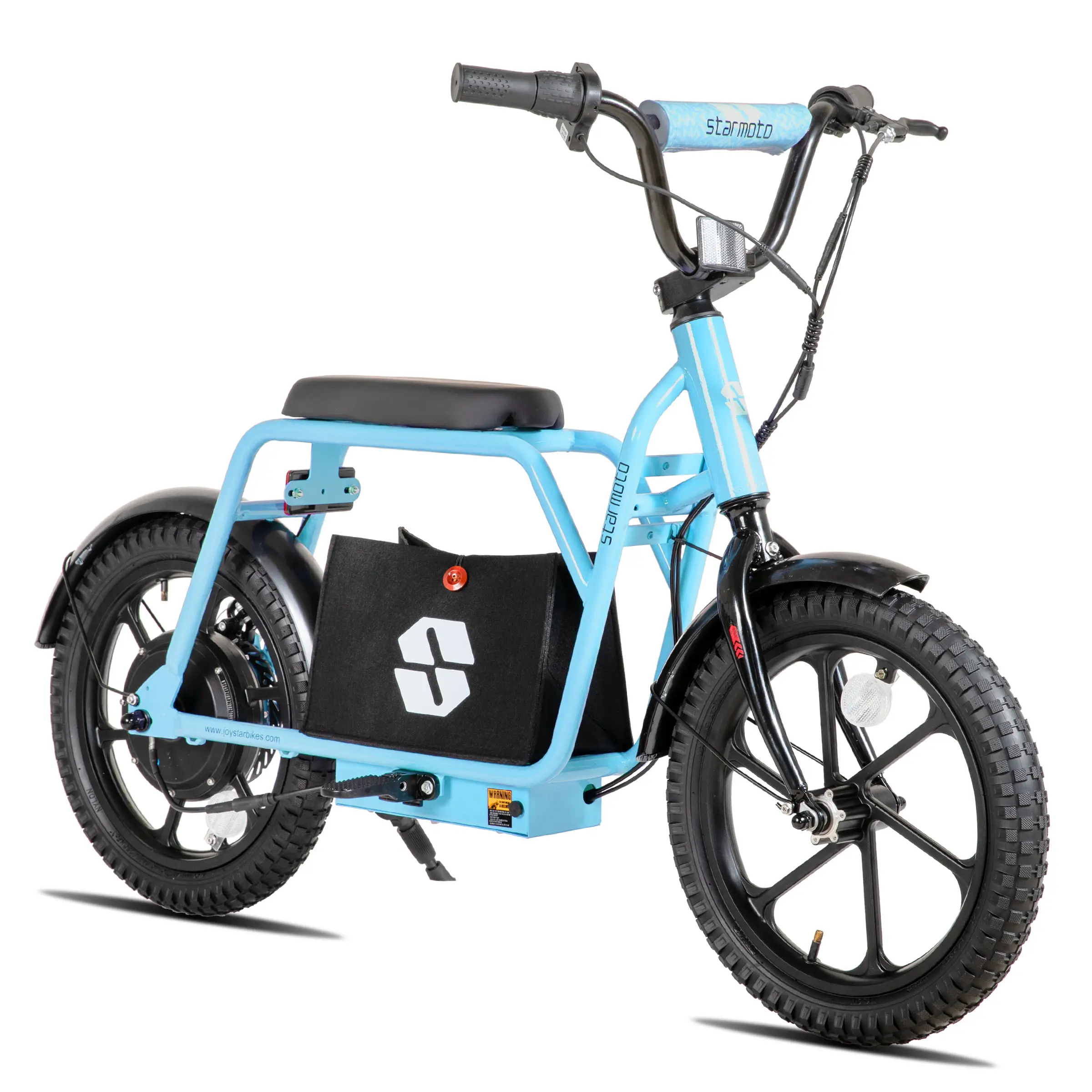 JOYSTAR Starmoto 16 Inch Foldable Electric Bike for Kids Ages 6-12, 250W Motor, 15.5Mph Speed, 15 Mi Range, Under-Seat Bag, UL2272 Certified, 90% Pre-Assembled Green Foldable Ebike for Sports & Outdoor Fitness, Ebikes, 15.5 Mph, Compact, 24 Months