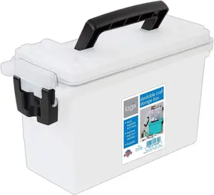 "24-HOUR SALE" 12535 Stackable Craft Storage Box with Handle, Locking Art Supply , Plastic Containers with Lids, Craft Organizer , Frost Waterproof
