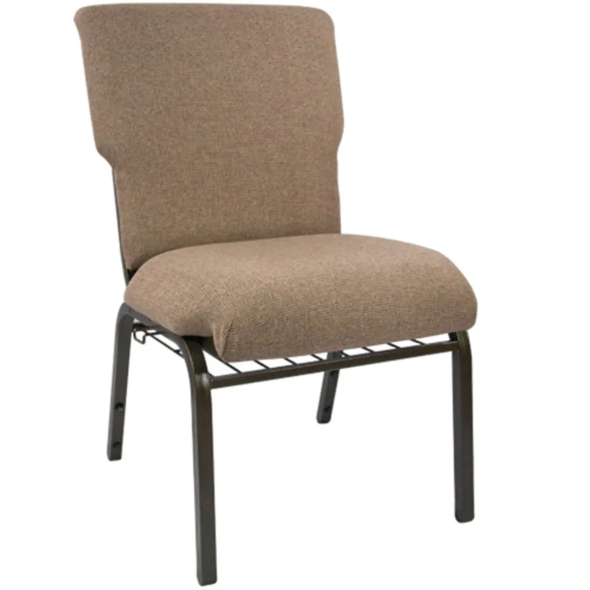 Flash Furniture EPCHT-105 21 in. Durable Advantage Mixed Discount Church Chair, Tan - Ideal for Church, Hotel Lobby, Conference Facility, Convention Center