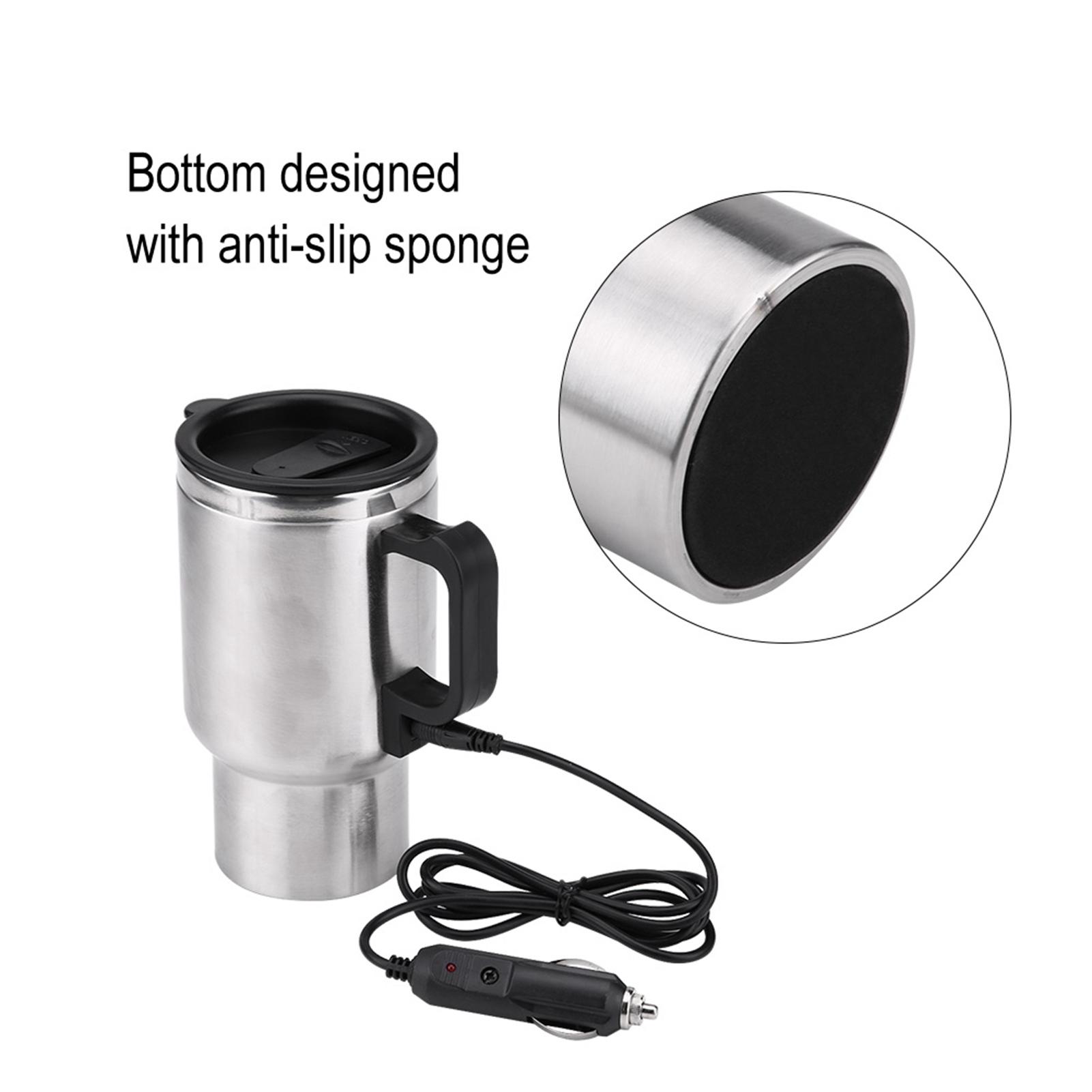 12V 450ml Electric Incar Stainless Steel Travel Heating Cup Coffee Tea Car Cup Mug 12V 450ml Electric Incar Stainless Steel Travel Heating Cup Coffee Tea Car Cup Mug
