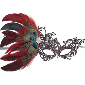 Lace Masquerade  for Women - 1920s Peacock  Venetian Mask for Halloween Couples Mardi Gras Costume Ball