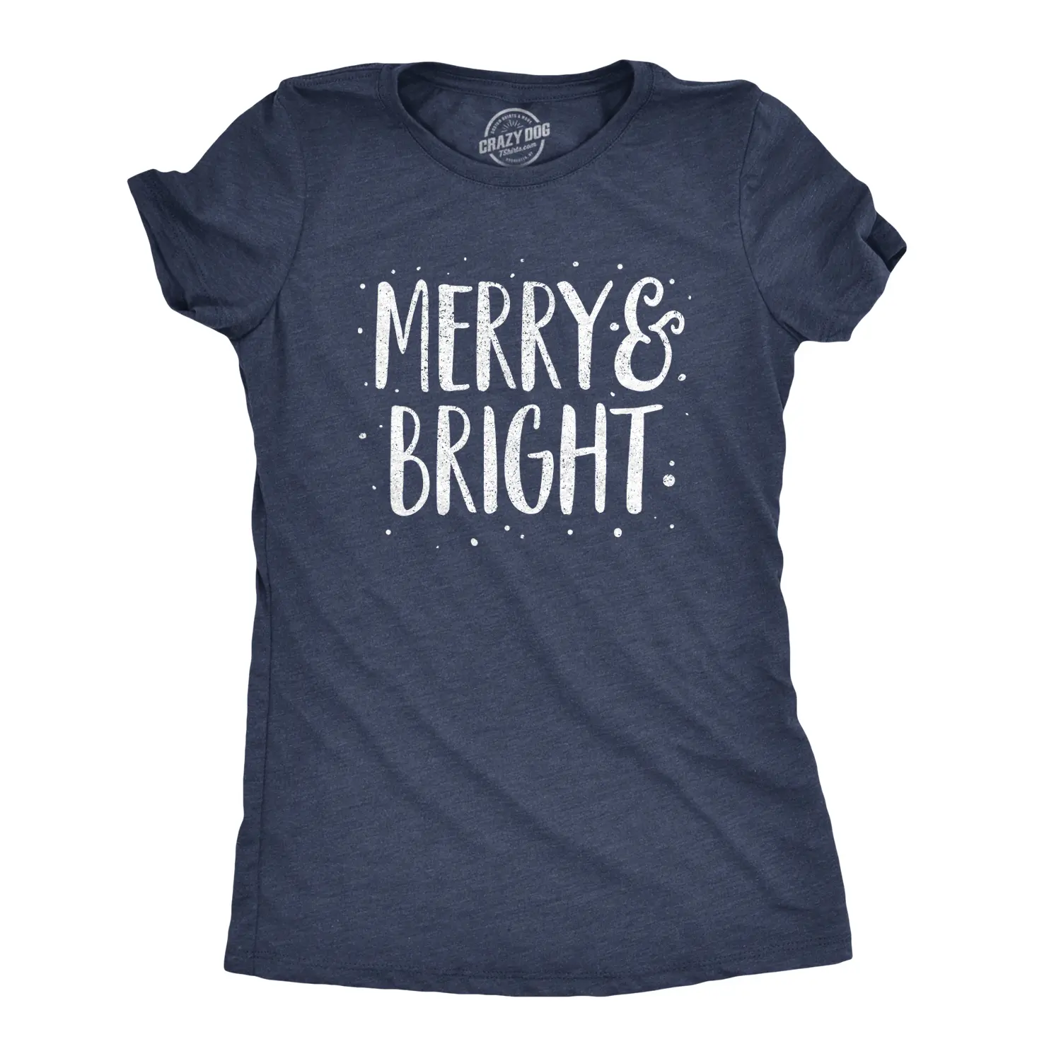 Womens Merry and Bright T Shirt Cute Christmas Carol Holiday Party Tee Funny Womens T Shirts Cute Vintage Fashion Casual Ladies T-Shirt Gift Christmas Tops for Women Women's Novelty Tees Navy