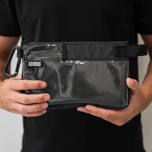 GOBAGS Production Zipper Bags - Electronics & Camera Accessories Bag - Cable organizer, Gear Accessory Pouch, Travel Camera Essentials (Small, Black)