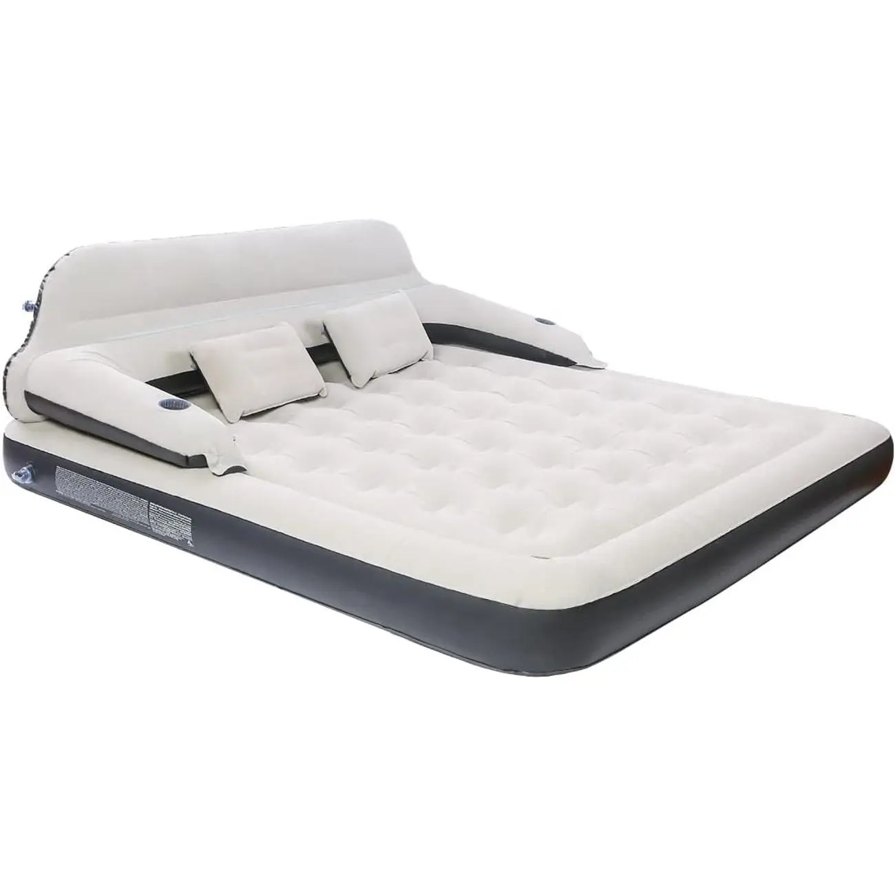 Queen Size Air Mattress for Camping - 9" Raised, Portable, Soft Backrest, Suitable for Car Trips