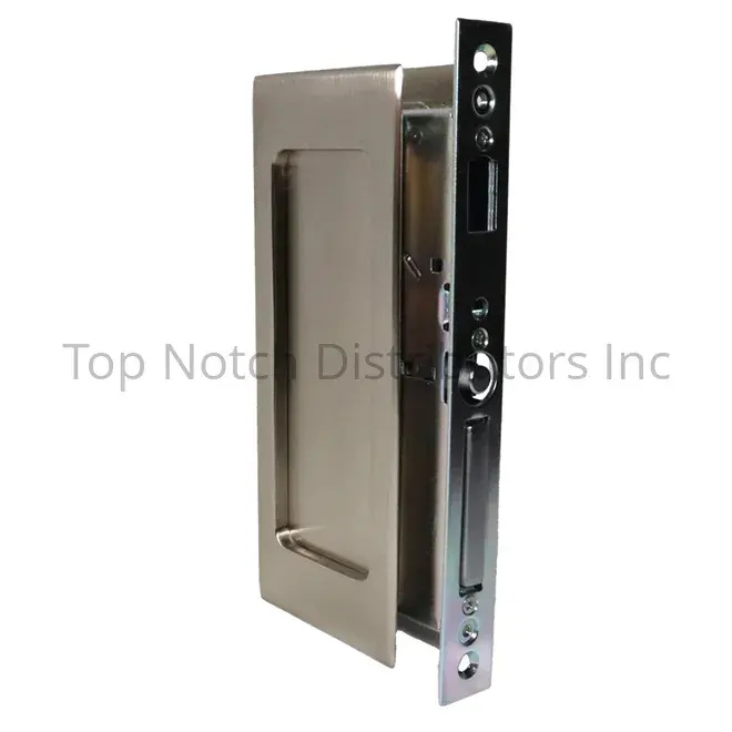 Emtek 2114US15134 Modern Rectangular Passage Pocket Door Mortise Lock for 1.75 in. Door - Satin Nickel Finish