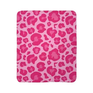 Pink Leopard Fleece Sherpa Blanket — Cozy Animal Print Throw for Teens & Girls