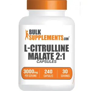 BulkSupplements - L-Citrulline DL-Malate 2:1 Capsules - Energy Boost - Muscle Recovery - 240 Capsules - 3000mg per Serving BulkSupplements - L-Citrulline DL-Malate 2:1 Capsules - Energy Boost - Muscle Recovery - 240 Capsules - 3000mg per Serving