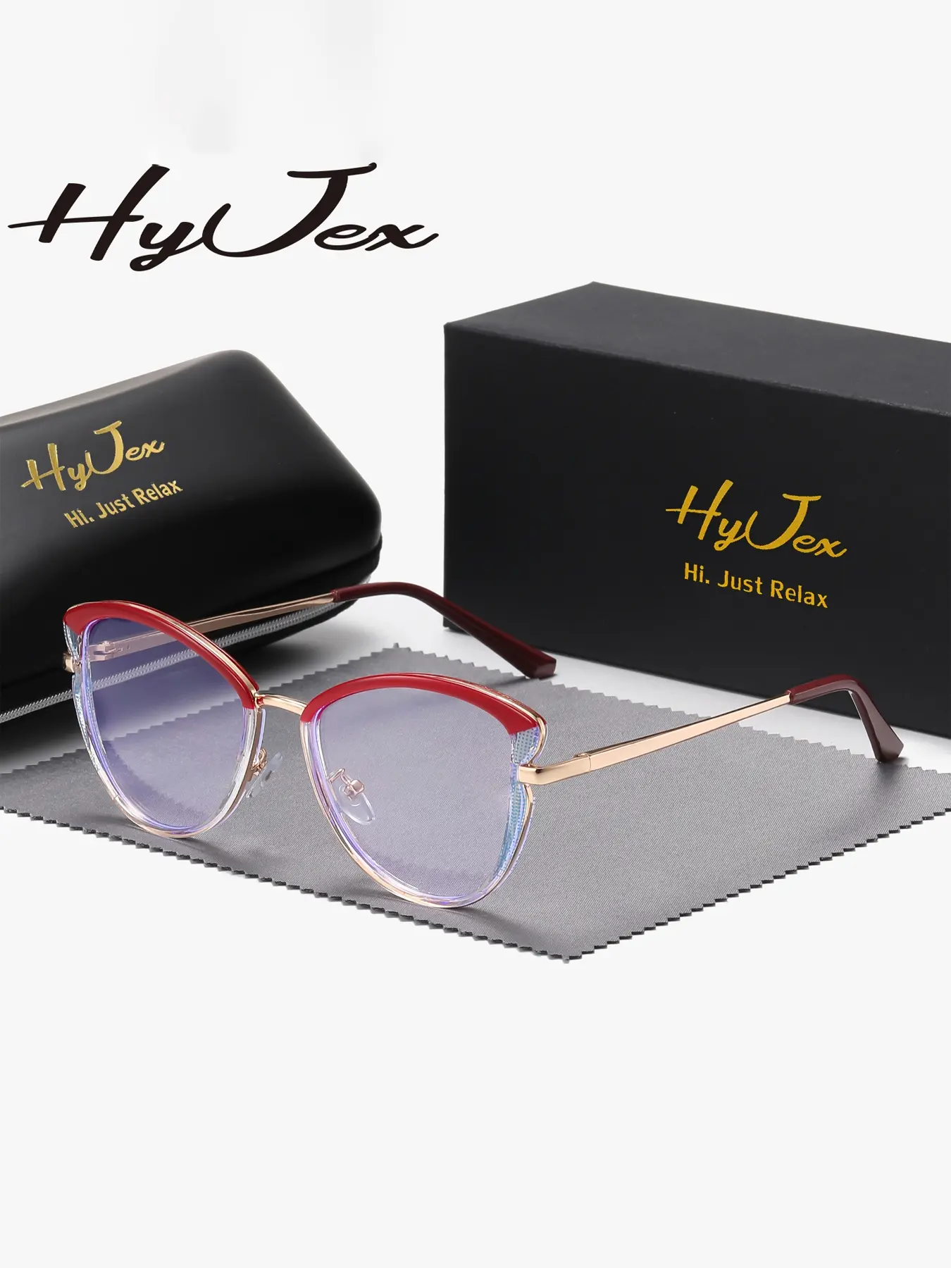 HyJex 1 Piece Unisex Superior Craftsmanship Full Frame Plaon Glasses Expressing Individuality Butterfly Frame Plaon Glasses