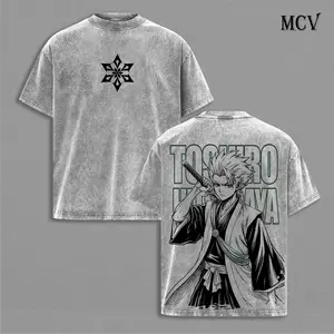 Toshiro Hitsugaya Bleach Graphic Tee Vintage Washed Shirt Unisex Streetwear Anime Shirt Captain Hitsugaya Design Soul Reaper Anime T Shirt Gift for Bleach Fans