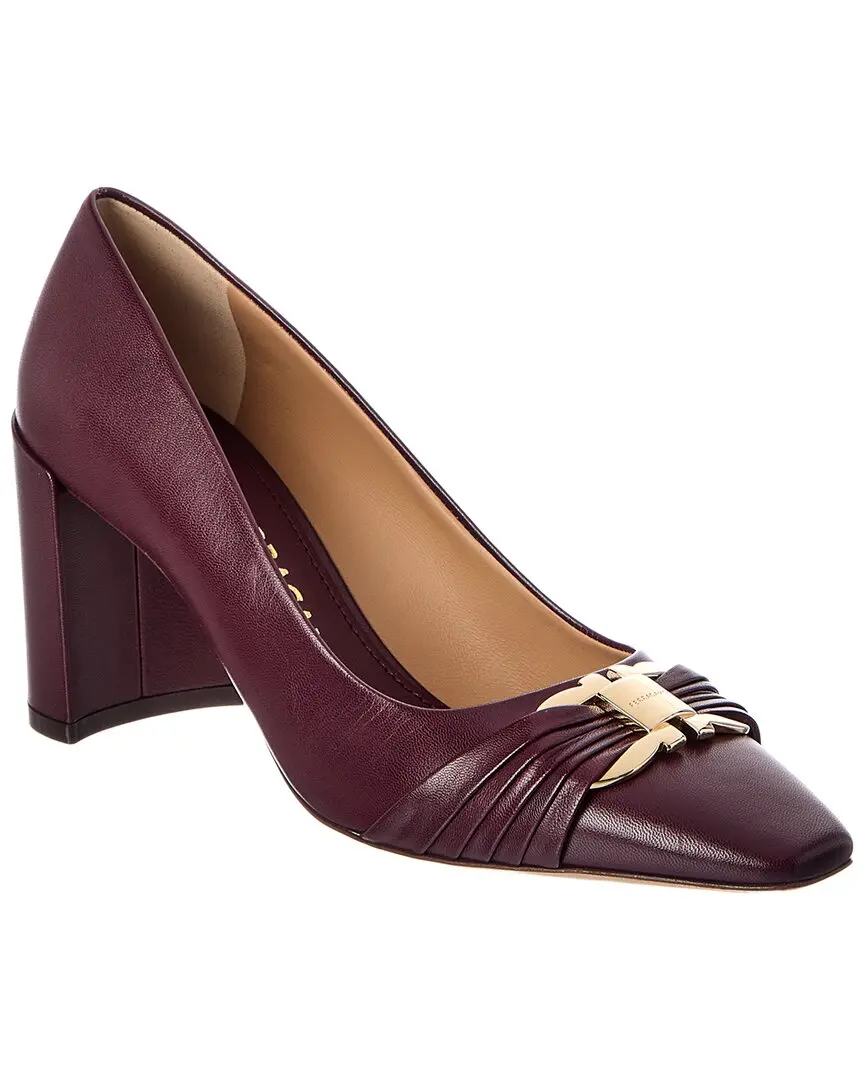 Ferragamo Gancini Leather Pump