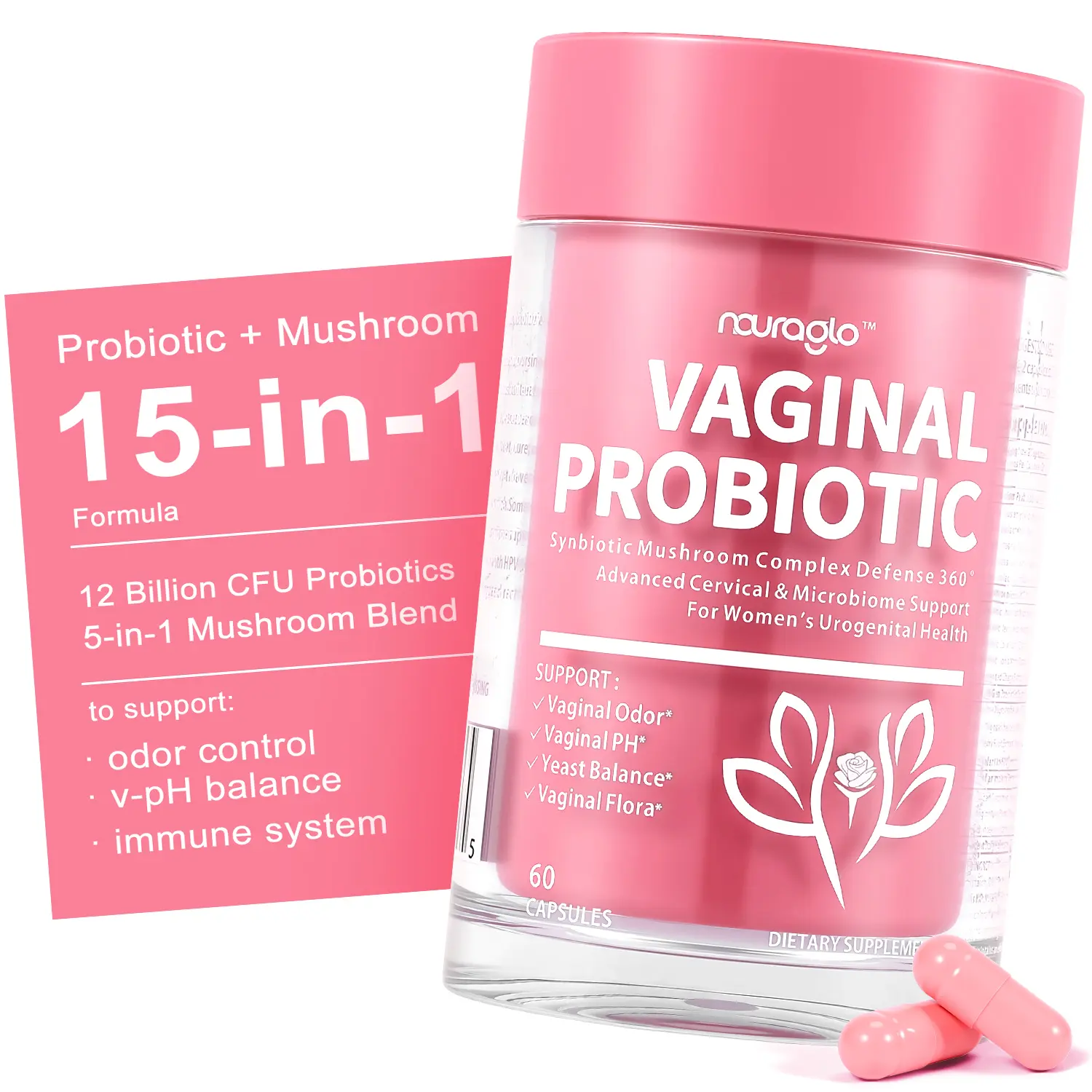 15-in-1 Women's Probiotics for Women's pH Balance, Odor Control, Flora Health, Moistening, Tightening better brand,ovarian support，dailysupplements for womenhealth plusdaily probiotic