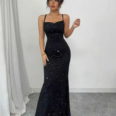 green emerald velvet dress BABEYOND Modern 20s Sequin Dress, Evening Gowns, Forest Green, 22
