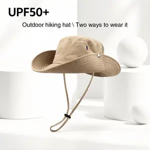 Fashionable Sun Hat for Men and Women, Outdoor UV Protection Hunting Cap, Fishing Hat, Hiking Gardening Hat, Breathable Denim Beach Shade Hat