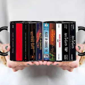 Alice in Chains Cassette Albums Mug | Retro Grunge Tape Collection Coffee Cup | 90s Rock Fan Gift