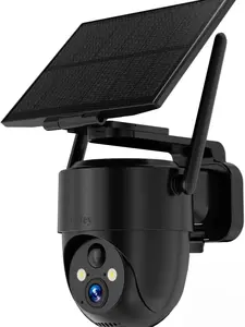 4G LTE Cellular Solar Security Camera Wireless Outdoor, No WiFi Needed, 3MP 2K Color Night Vision, PIR Motion Detection, 2-Way Talk, Solar Powered Camera with SIM Card for Jobsite & Cabin (Black)