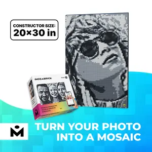 MOZABRICK Model M (20in x 30in): Photo Constructor Set. 8700 Parts, 18 Hours Assembly. Turn Your Photo into Peace of Art