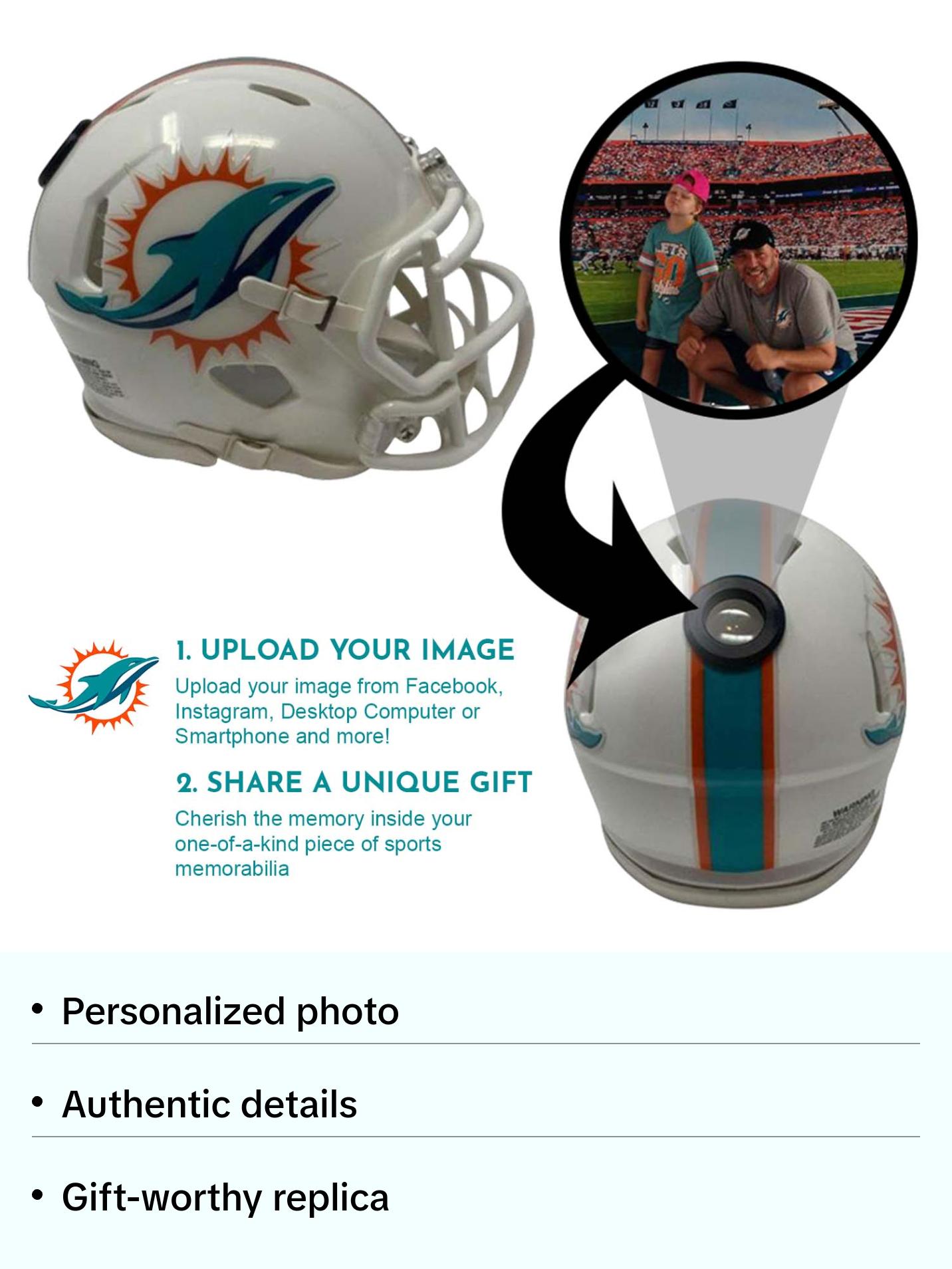 Miami Dolphins NFL Mini Helmet - Picture Inside