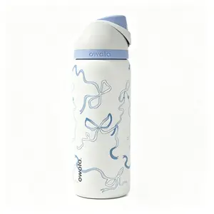 Owala Tied And True Blue Bows 32 Oz Freesip UO Exclusive  Bottle Drinkware Water Bottles Reusable Washable Mug Portable  Cup Tumbler Bottled outdoorfun