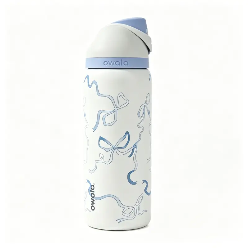 owala tied and true blue bows 32 oz freesip uo exclusive - TikTok Shop