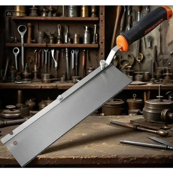 10-Inch Professional Reversible Saw with Double Ground Teeth, Spring-Loaded Design, Dovetail Cranked Handle, Soft Grip, Storage Pouch - Precision Hand Tool for Door Frame Shortening, Tile Prep, Reusable Cutting (No Glue Needed)