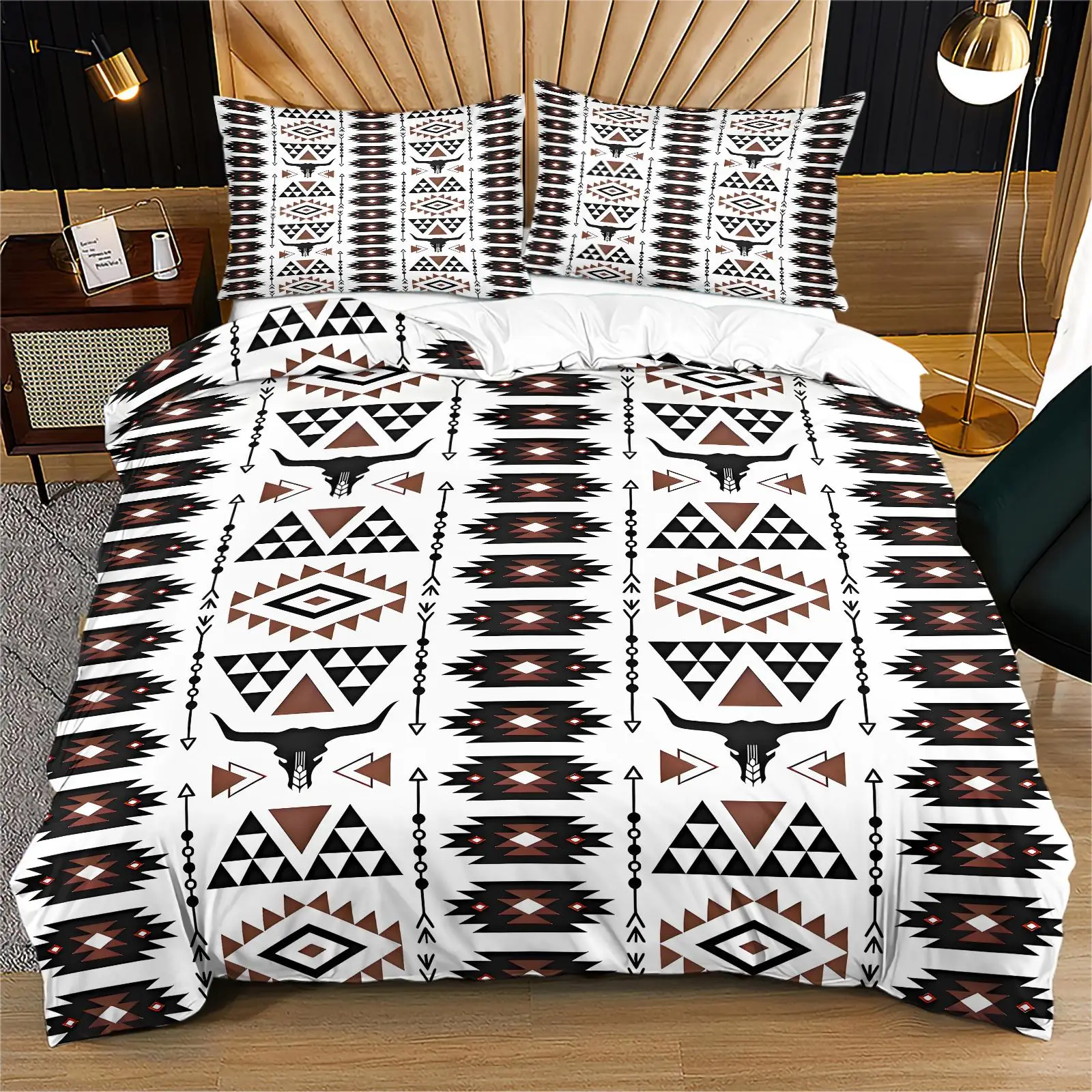 Western Cow Print Bedding Set, 2/3 Counts/set Including Duvet Cover & Pillowcase without Filler, Soft Comfortable Bedding Set for Home Bedroom