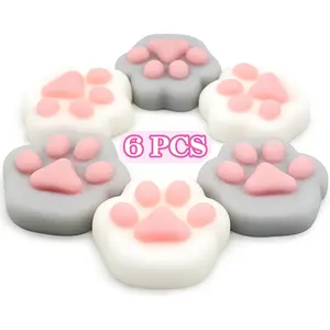 Household daily necessities 6 Pcs Cat Paws Mochi Squishy Toys, Mini Stress Relief Kawaii Squishies for Kids Party Favors, Goodie Bag Stuffers, Easter Basket Stuffers, Mochis Fidget Bulk Squeeze Toys for Kids Prizes